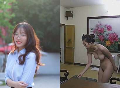 Hack cam em gái đeo kính vú to thả rông