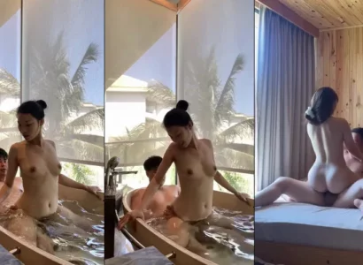 Từ bồn tắm đến phòng ngủ kỷ niệm cùng em trong chuyến du lịch